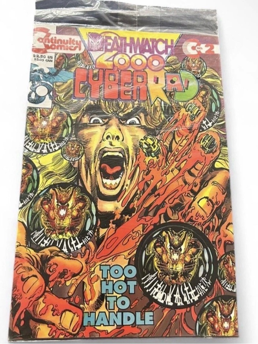 Deathwatch 2000 Cyberrad Comic Book - Orange, Red, Yellow Cover